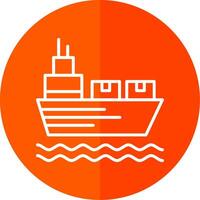 Shipping Line Yellow White Icon vector