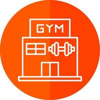 Gym Line Yellow White Icon vector