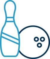 Bowling Line Blue Two Color Icon vector