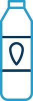 Milk Bottle Line Blue Two Color Icon vector