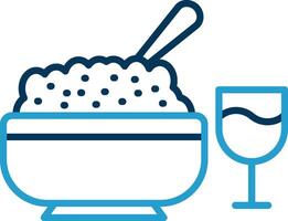 Iftar Line Blue Two Color Icon vector