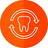 Tooth Line Yellow White Icon vector