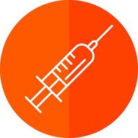 Syringe Line Yellow White Icon vector