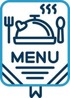 Menu Line Blue Two Color Icon vector