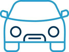 Car Line Blue Two Color Icon vector