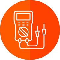 Multimeter Line Yellow White Icon vector