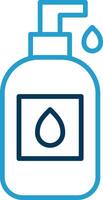 Liquid Soap Line Blue Two Color Icon vector