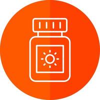 Sun Block Line Yellow White Icon vector