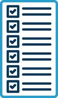List Line Blue Two Color Icon vector