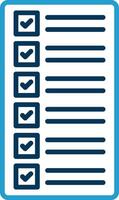 List Line Blue Two Color Icon vector