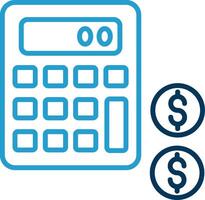 Accounting Line Blue Two Color Icon vector