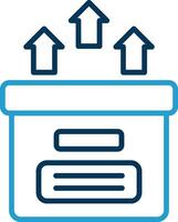 Storage Box Line Blue Two Color Icon vector