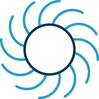 Nebula Line Blue Two Color Icon vector