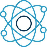 Atomic Line Blue Two Color Icon vector