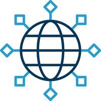 Internet Line Blue Two Color Icon vector