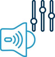 Volume Control Line Blue Two Color Icon vector