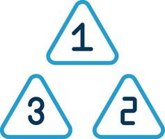 Numbers Line Blue Two Color Icon vector