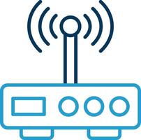 Modem Line Blue Two Color Icon vector