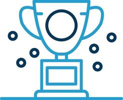 Trophy Line Blue Two Color Icon vector