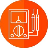 Multimeter Line Yellow White Icon vector