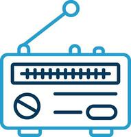 Radio Line Blue Two Color Icon vector