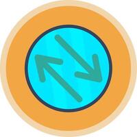 Swap Flat Multi Circle Icon vector