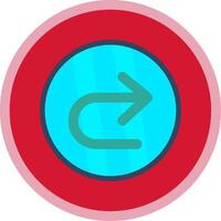 U Turn Flat Multi Circle Icon vector