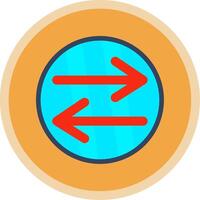 Swap Flat Multi Circle Icon vector