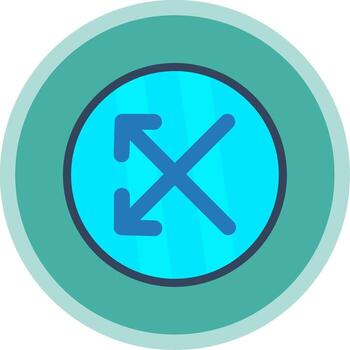 intersecarse plano multi circulo icono vector