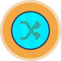 Shuffle Flat Multi Circle Icon vector