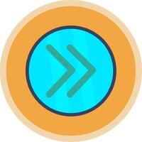 Chevron Flat Multi Circle Icon vector