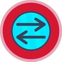 Swap Flat Multi Circle Icon vector