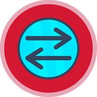 Swap Flat Multi Circle Icon vector