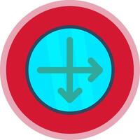 Intersect Flat Multi Circle Icon vector