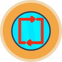 Loop Flat Multi Circle Icon vector