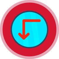 Turn Down Flat Multi Circle Icon vector