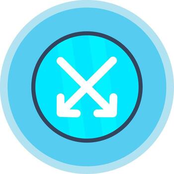 intersecarse plano multi circulo icono vector