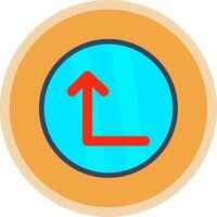 Turn Up Flat Multi Circle Icon vector