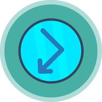 Bounce Flat Multi Circle Icon vector