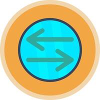 Swap Flat Multi Circle Icon vector