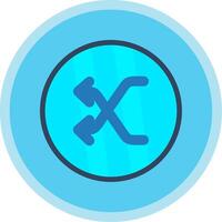 Shuffle Flat Multi Circle Icon vector