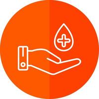 Hand Hygiene Line Yellow White Icon vector