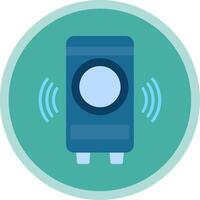 Woofer Flat Multi Circle Icon vector