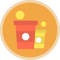 Beer Pong Flat Multi Circle Icon vector