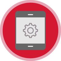 Mobile Phone Flat Multi Circle Icon vector