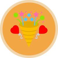 Confetti Flat Multi Circle Icon vector