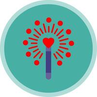 Magic Wand Flat Multi Circle Icon vector