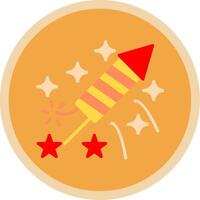 Firework Flat Multi Circle Icon vector