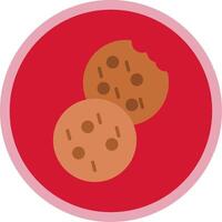 Cookie Flat Multi Circle Icon vector