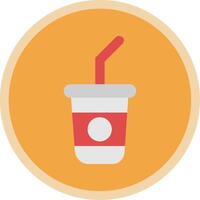 Soft Drink Flat Multi Circle Icon vector